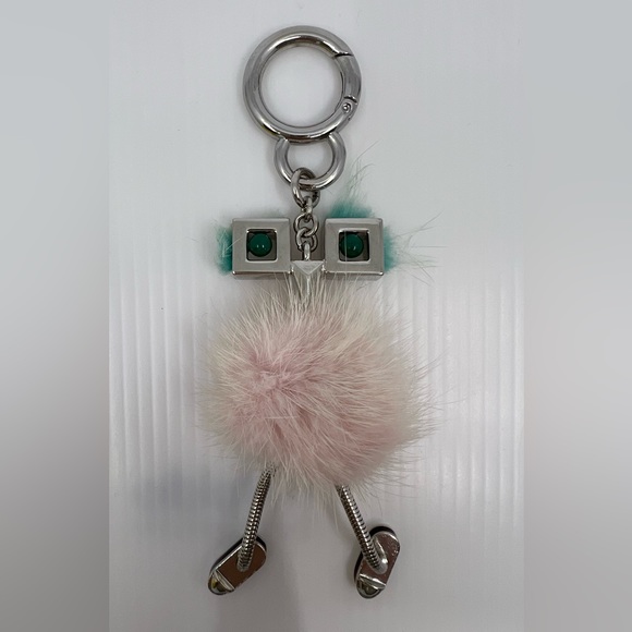 Fendi Pink Mink Hypnoteyes Chick Pom Pom Bag Charm - Picture 3 of 7